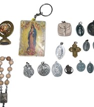 Vintage Catholic Lot Rosaries Medals Crucifixes Prayer Cards Ephemera image 7