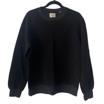 Billy Reid Quilted Crewneck Sweatshirt Tonal Strip Black Cotton Blend Size Large - £32.43 GBP