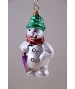 Christopher Radko Snowman Frosty Weather Umbrella Glass Ornament  1996 - $31.19