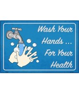 Wash Your Hands For Your Health Novelty Metal Large Parking Sign - £19.94 GBP