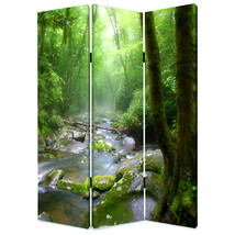 72&quot; Green CanvasFolding Three Panel Screen Room Divider - $10,045.96 MXN