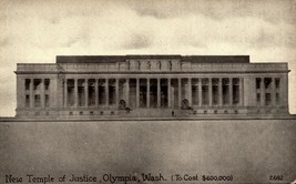 New Temple of Justice Olympia Washington WA cir. 1910 RPPC POSTCARD BK55 - £3.11 GBP