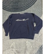 Vintage Eddie Bauer Sweatshirt Mens XL Blue Spellout Hiking Camping Swea... - $40.55 CAD