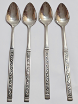 Oneida 1881 Rogers SPANISH COURT Stainless Flatware Set of 4 Iced Tea  Spoons - £9.76 GBP