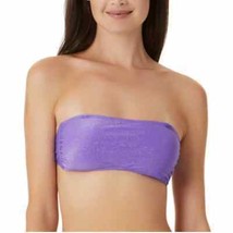 California Waves Juniors Bandeau Bikini Top Size S Metallic Shimmer Purple New - £7.99 GBP