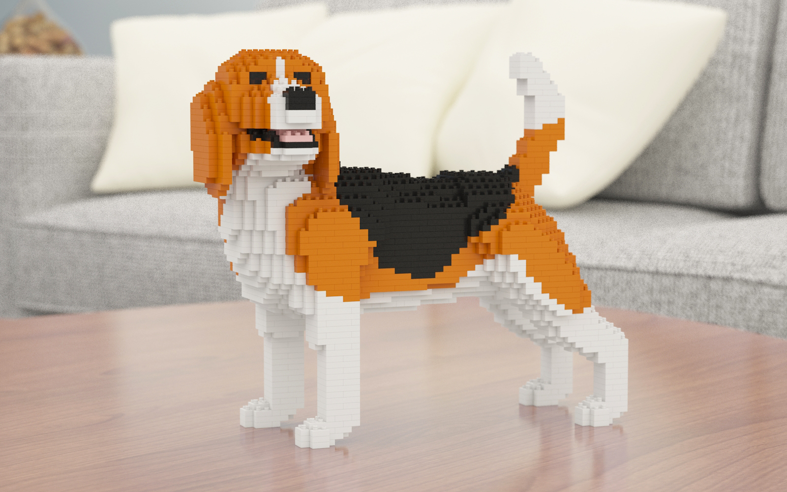 Beagle Dog Sculpture (JEKCA Lego Brick) DIY Kit Item image 4