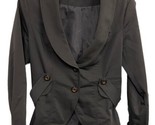 CABI Jacket Women’s Size 6 Dressy Career Black Shoulder pads Tail Buttons - £15.04 GBP