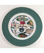 Vintage TENNESSEE Souvenir Plate Homer Laughlin Green Gold Rim Cavalier ... - €4,94 EUR