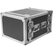 Heavy Duty 8 Space ATA Rack Case - 8U PA DJ Amplifier Flight Road Case - £278.10 GBP