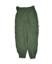 Collusion Cargo Pants Womens 4 Green Jogger Cuffed Military Style Cotton... - £16.77 GBP