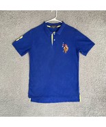 US POLO ASSN Ralph Lauren Shirt Mens Medium Blue Big Pony Double Rider R... - £14.61 GBP
