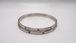 Pair of Silver Swarvoski Bangle Bracelets 2 5/8&quot; - £23.74 GBP