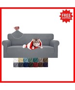Transform Your Living Room with Fitted Light Gray Couch Covers - 3 Cushi... - $642.26 MXN