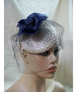 1940&#39;s Costume Hat Headband Flower Veil Steampunk Derby English Royal Pr... - $22.38 CAD