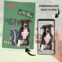Personalized Golf Towel, Custom Golf Towel with Ring, Pet Design, Fun Go... - $17.89