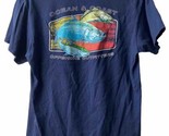 Ocean and Coast Mens Medium Blue T shirt Graphic Fishing Off Short Outfi... - $12.74