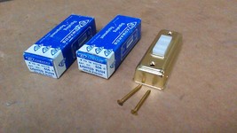 (NEW) (2) EDWARDS 665-B LIGHTED PUSH BUTTONS /6-16 VOLTS /GOLD FINISH W/... - $10.59