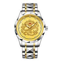 High-End Gold Dragon Watch  Waterproof Mens Watch Men - £22.12 GBP