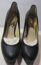 Michael Kors Womens Black Glitter Stiletto Heels - Size 7M - £57.23 GBP