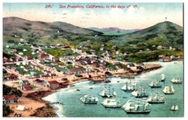 Aerial View if San Francisco Bay in the Days of &#39;49 CA Mitchell Postcard 1913 - £13.16 GBP