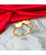 Elegant Gold Double Heart Baby Ring | Gift for Baby Girls | Baby Jewelry - £62.77 GBP+