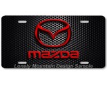 Mazda Inspired Art Red on Mesh FLAT Aluminum Novelty Auto License Tag Plate - £14.60 GBP