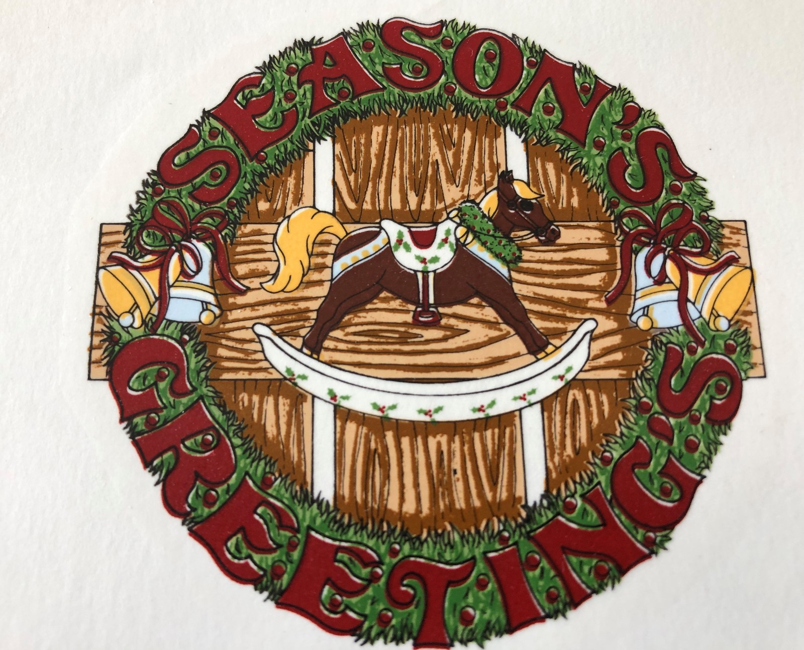 M29 - Ceramic Waterslide Decal - 2 Season&#39;s Greetings - 2.5&quot; - $1.50