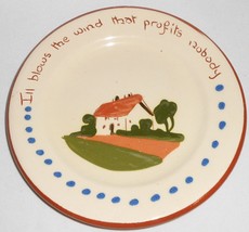 Dartmouth Pottery WASTE NOT WANT NOT Motto Ware PLATE - $24.74