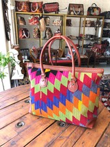 kilim travel bag,Vintage Leather kilim bags,women&#39;s bag travel bags, Duf... - £318.94 GBP