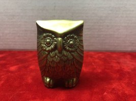 Vintage Brass Owl Desk Paperweight Keepsake - £11.20 GBP