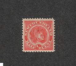 Newfoundland -  NF# 57 Mint HR  -  1/2 cent Orange Red Newfoundland Dog ... - $34.00