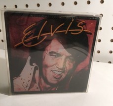 Elvis Presley Set Of 4 Drink Coasters 4&quot; Nib Pacific Enterprise Glass Sealed - £18.66 GBP