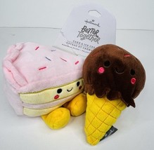Hallmark Better Together Cake &amp; Ice Cream Magnetic Plush Set 5&quot; Best Fri... - $550.66 MXN