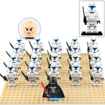 Star Wars 501st Legion Captain Rex Army Lego Moc Minifigures Toys Set 21Pcs - £26.30 GBP