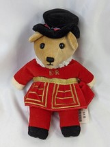 Velveteen Bear Plush Beefeater London Guard 8 Inch Sipegs Stuffed Animal Toy - $8.95