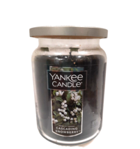 Yankee Candle~Cascading Snowberry Htf Retired Scent Big 22oz Jar Used Once - £22.37 GBP