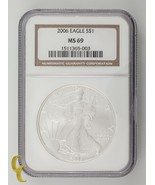 2006 Silver 1 Oz American Eagle $1 NGC Graded MS69-
show original title
... - $2,176.49 MXN