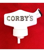 1963 Vintage Corby&#39;s Whiskey White Plastic Bottle Pourer Gold Black Lett... - $131.73 MXN