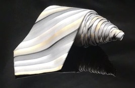 Geoffrey Beene Multi Color Stripe Silk Necktie Tie - £10.39 GBP