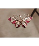 925 Sterling Silver Mother Of Pearl Butterfly Pin Brooch Pendant Free Sh... - $63.13 CAD