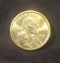 2001-P Sacagawea Native American Dollar Golden Nice  Coin - £4.70 GBP