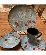 16 PIECE ELAMA FLORAL ACCENTS STONEWARE VERY PRETTY - $94.79