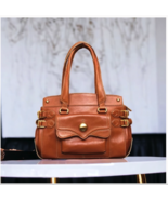 Maxx New York Leather Shoulder Bag- Brown  - £117.68 GBP