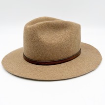 HTC Hollywood Trading Company Fedora Hat Band 100% Wool Small Camel Brown - £96.57 GBP