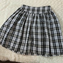 Necessary Objects Womens Sz XS Skirt Black white w Gold Above Knee Side ... - $12.87