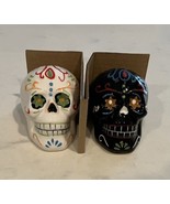 World Market Salt &amp; Pepper Shakers Skeleton Skulls - Day of The Dead - $11.34