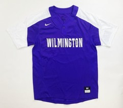 Nike Wilmington Wildcats Vapor 1-Button Baseball Jersey Men&#39;s M L XL Purple - $8.40