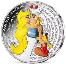 2022 France 50 € Pièce Argent Astérix Amour 900% Argent Pur Légal Cours - £54.91 GBP