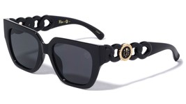 Dweebzilla Womens Oversized Cat Eye Cuban Link Chain Luxury Sunglasses (Black &amp;  - £9.53 GBP