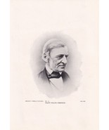 Vintage 8 x 5.5&quot; Print Brown&#39;s Famous Pictures - Ralph Waldo Emerson - N... - $3.96